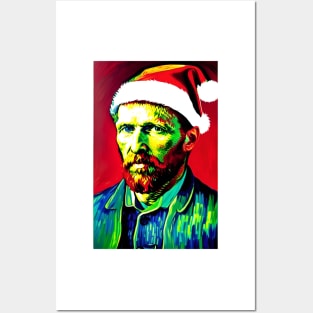 Santa Van Gogh (Celebrity Christmas) Posters and Art